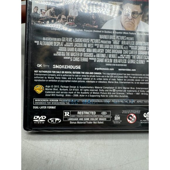 Argo DVD 2012 Movie Ben Affleck Directed Based On Declassified True Story READ - Picture 3 of 5
